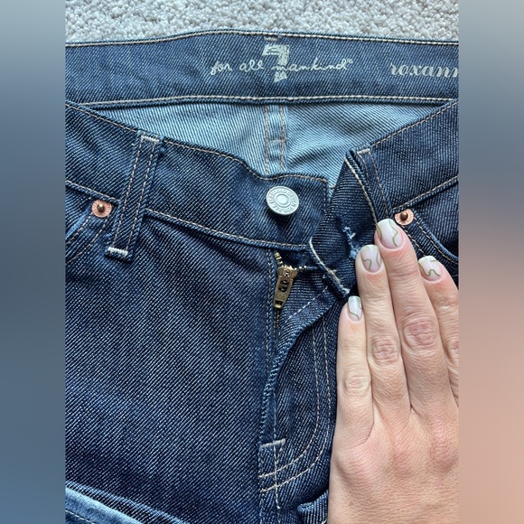 7 For All Mankind Original Roxanne Skinny Dark Blue Wash | Size 29 | 32’’ Inseam - Picture 7 of 12